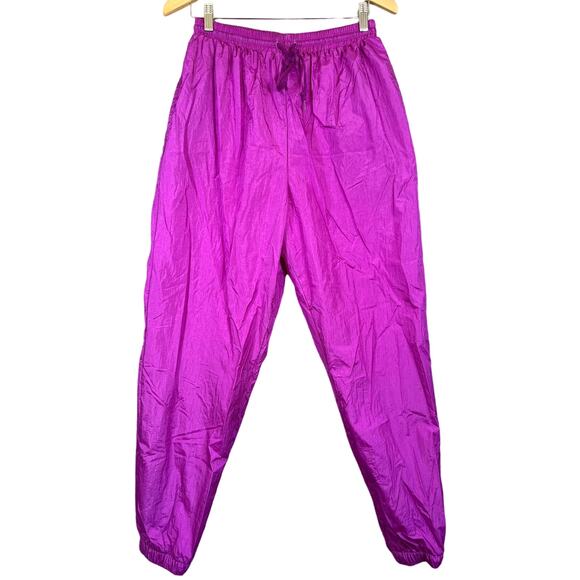 Vtg Bridge Gate Adult Medium Nylon Track Pant Parachute Baggy Lined Retro Disco - Picture 1 of 8